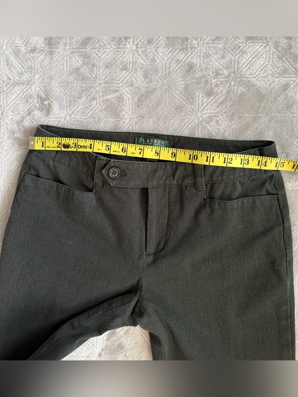 Lauren Ralph Lauren Heather Green / Dark Brown Pants - Picture 6 of 7